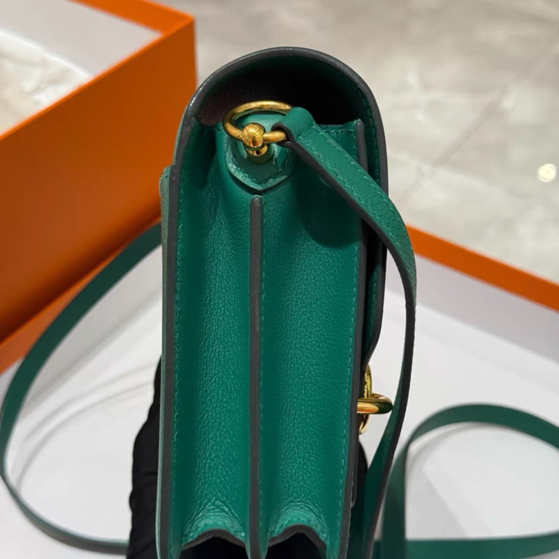 99新💓 Hermes 豬鼻子 Mini Roulis 19 絲絨綠-2