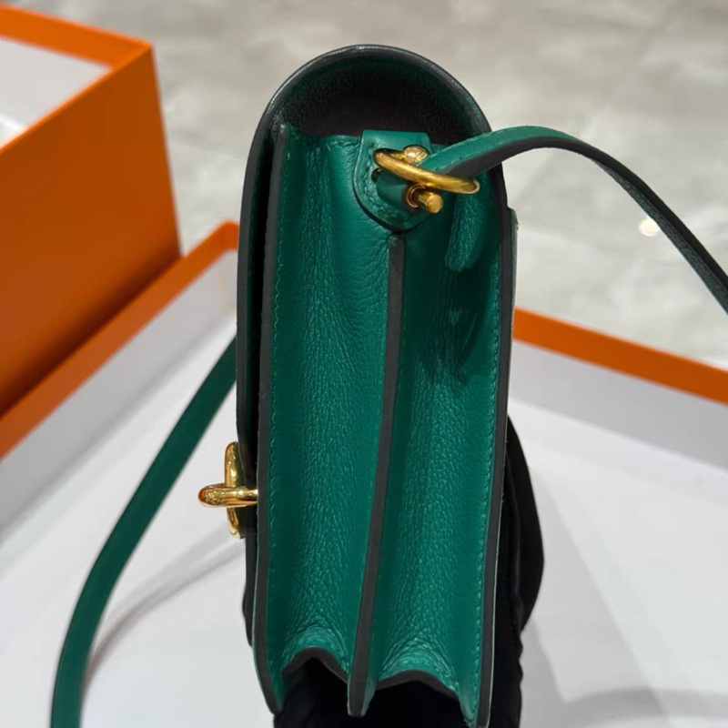99新💓 Hermes 豬鼻子 Mini Roulis 19 絲絨綠-3