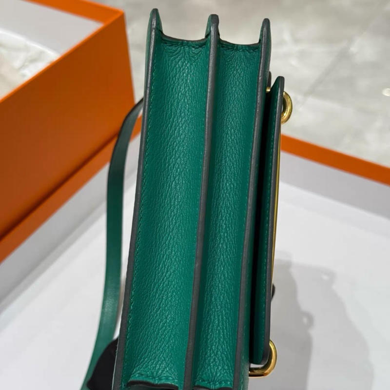 99新💓 Hermes 豬鼻子 Mini Roulis 19 絲絨綠-4