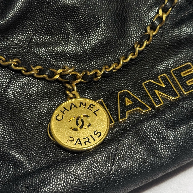 Chanel 22bag mini 魚子醬牛皮🖤-1