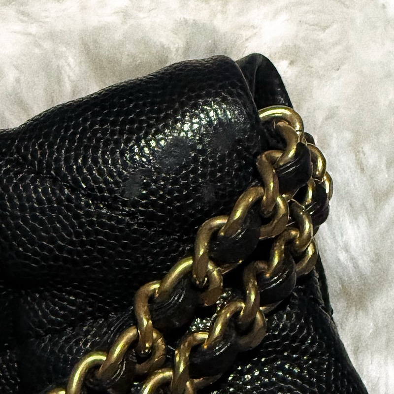Chanel 22bag mini 魚子醬牛皮🖤-9
