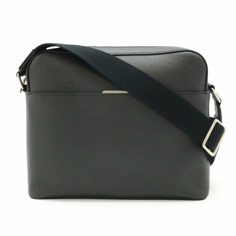 LOUIS VUITTON 路易威登 Taiga Anton PM 單肩包 皮革 Ardoise 黑色 M33427