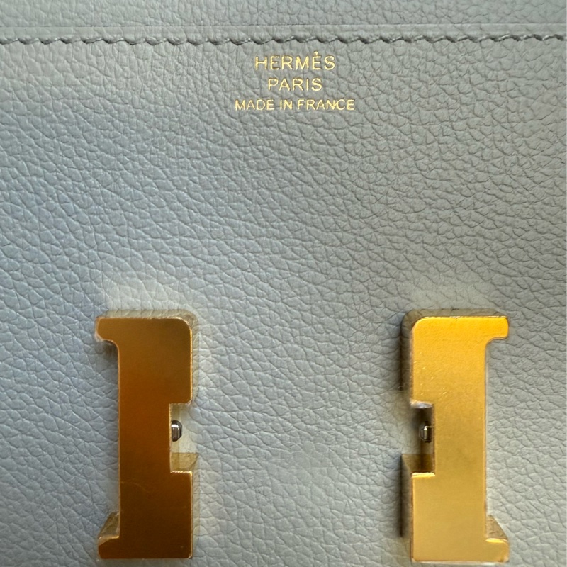 Hermes Constance to go (康康to go)冰川藍金釦-2
