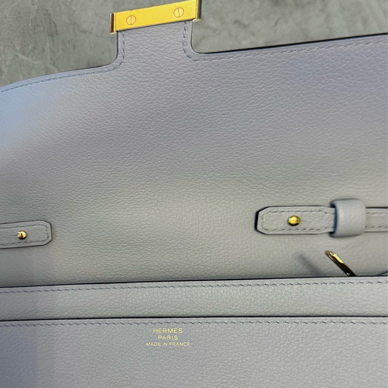 Hermes Constance to go (康康to go)冰川藍金釦-7