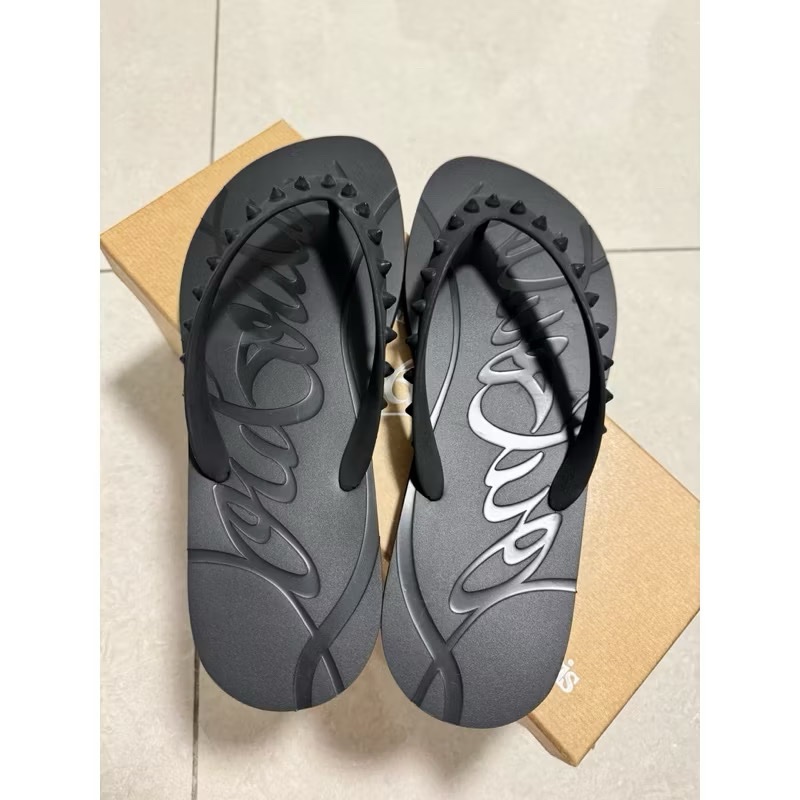 Christian Louboutin CL 紅底人字拖 夾腳拖-1