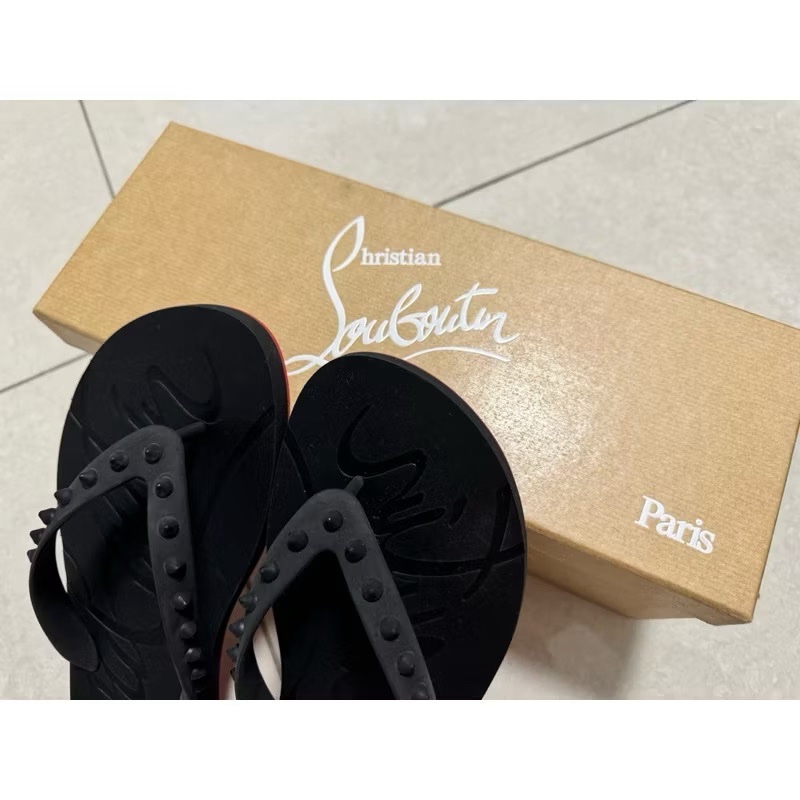 Christian Louboutin CL 紅底人字拖 夾腳拖-2