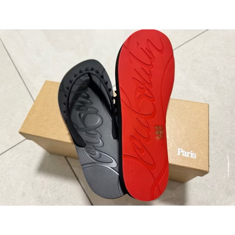 Christian Louboutin CL 紅底人字拖 夾腳拖-6