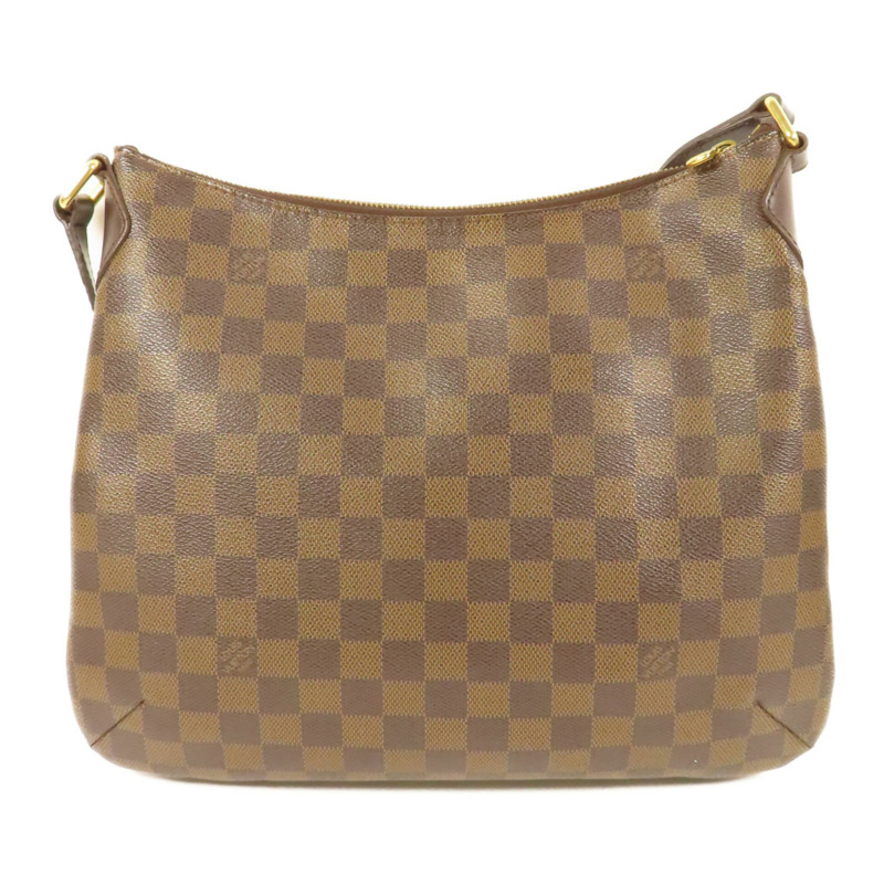 LOUIS VUITTON Damier Bloomsbury PM金扣肩背袋棕色-1