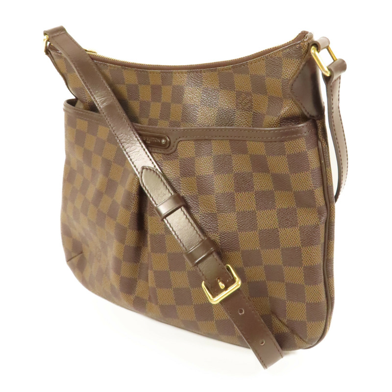 LOUIS VUITTON Damier Bloomsbury PM金扣肩背袋棕色-2