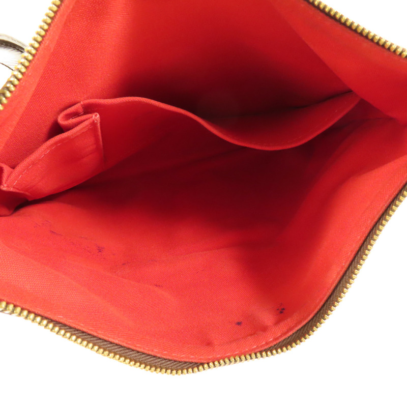 LOUIS VUITTON Damier Bloomsbury PM金扣肩背袋棕色-4