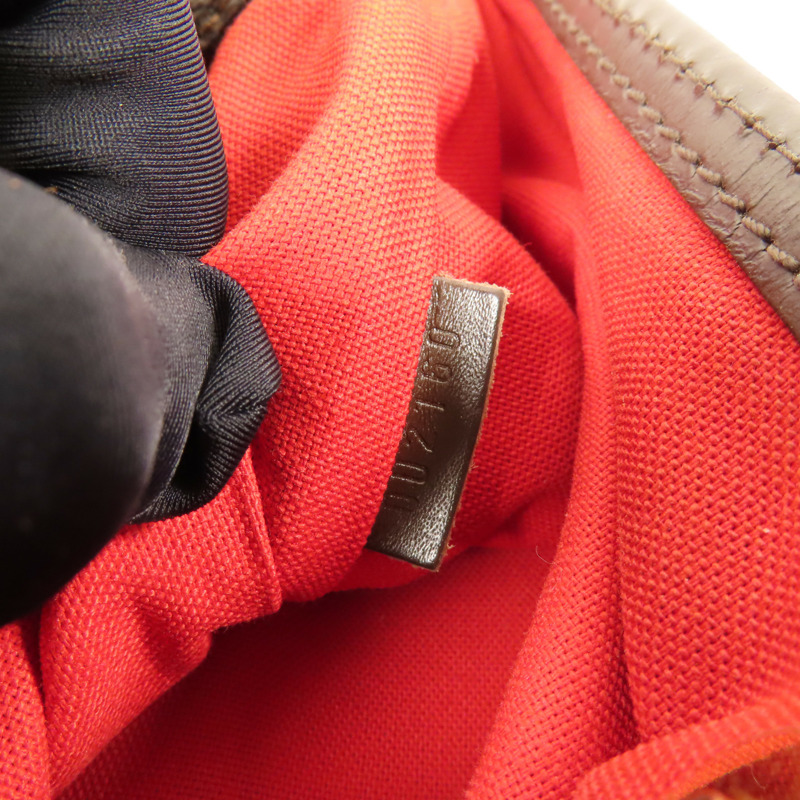 LOUIS VUITTON Damier Bloomsbury PM金扣肩背袋棕色-5
