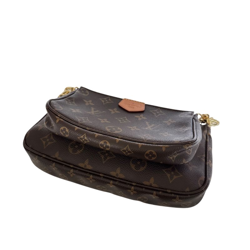 【LOUIS VUITTON】Monogram 啡色老花 Multi Pochette 五合一斜孭包 金扣款-4