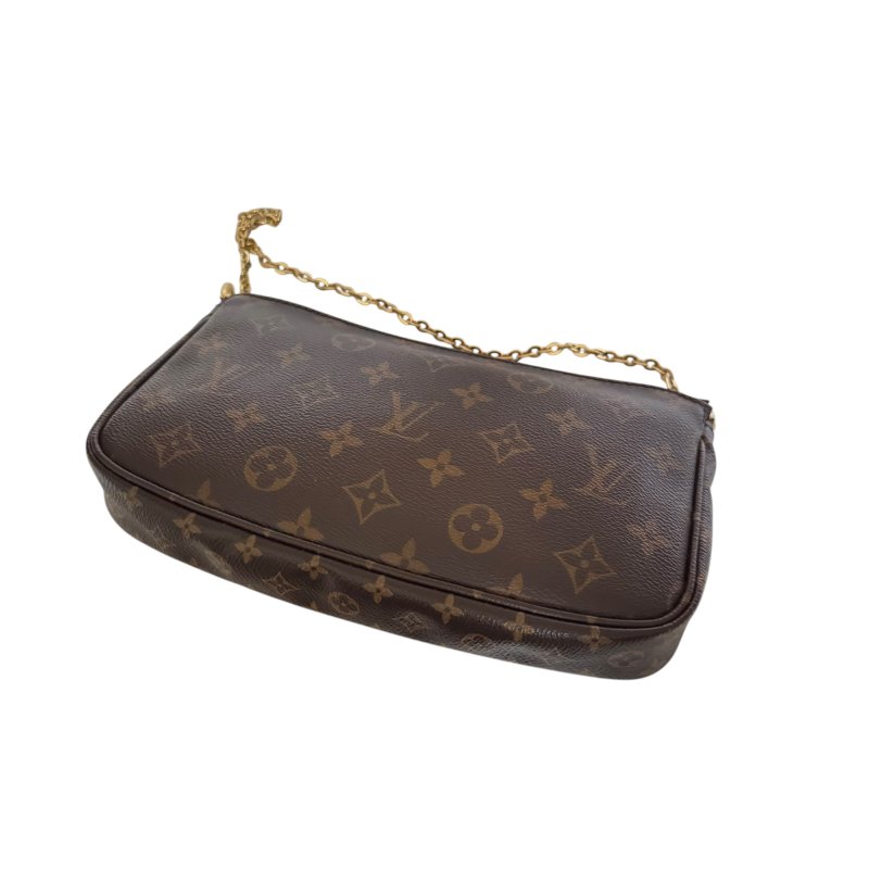 【LOUIS VUITTON】Monogram 啡色老花 Multi Pochette 五合一斜孭包 金扣款-5