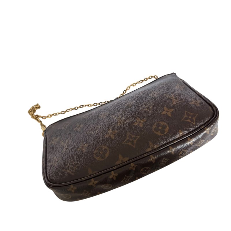 【LOUIS VUITTON】Monogram 啡色老花 Multi Pochette 五合一斜孭包 金扣款-6