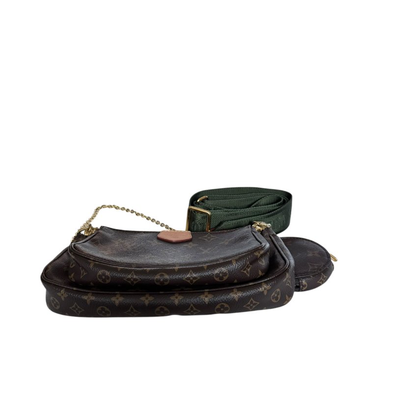 【LOUIS VUITTON】Monogram 啡色老花 Multi Pochette 五合一斜孭包 金扣款-8