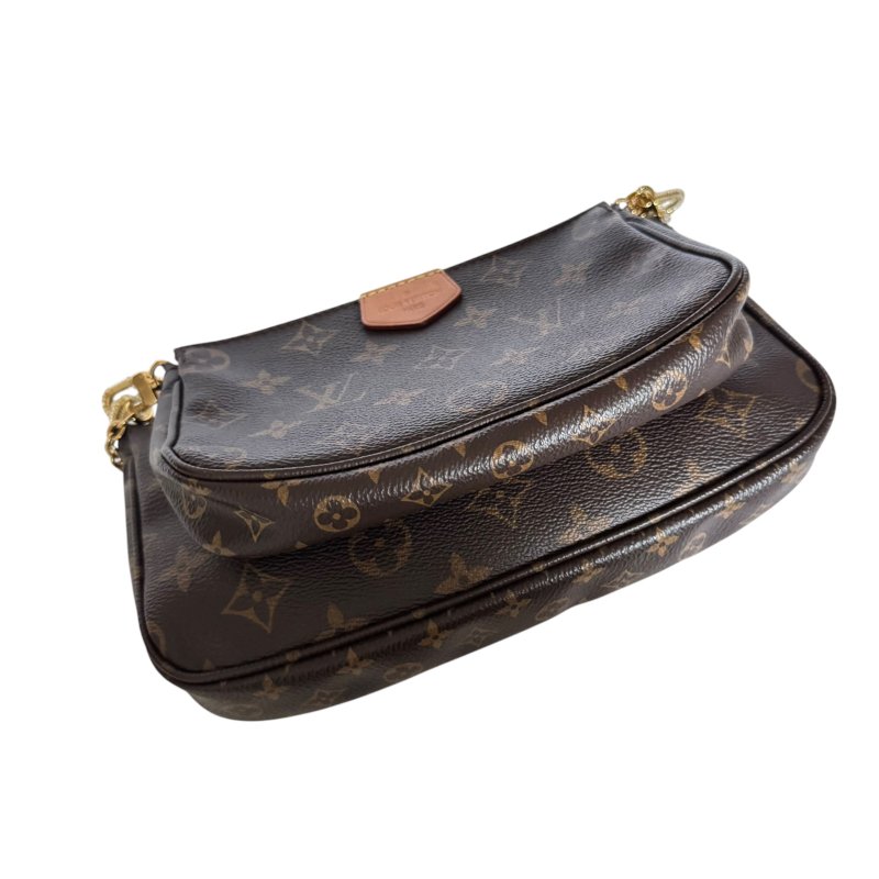 【LOUIS VUITTON】Monogram 啡色老花 Multi Pochette 五合一斜孭包 金扣款-11