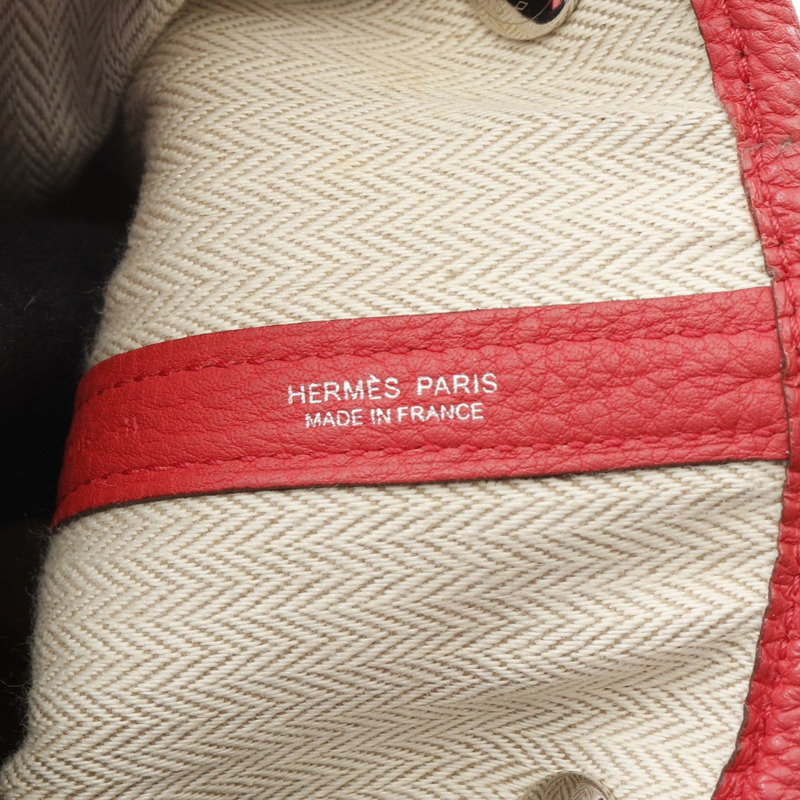 HERMES Garden party PM 托特包 手提包 Negonda 皮革 粉紅色 二手 女款 T SHW-3