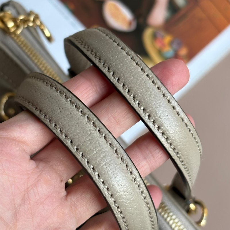 ::GUCCI:: 547551白色GG Supreme紅綠織帶手提兩用方包(小)-14