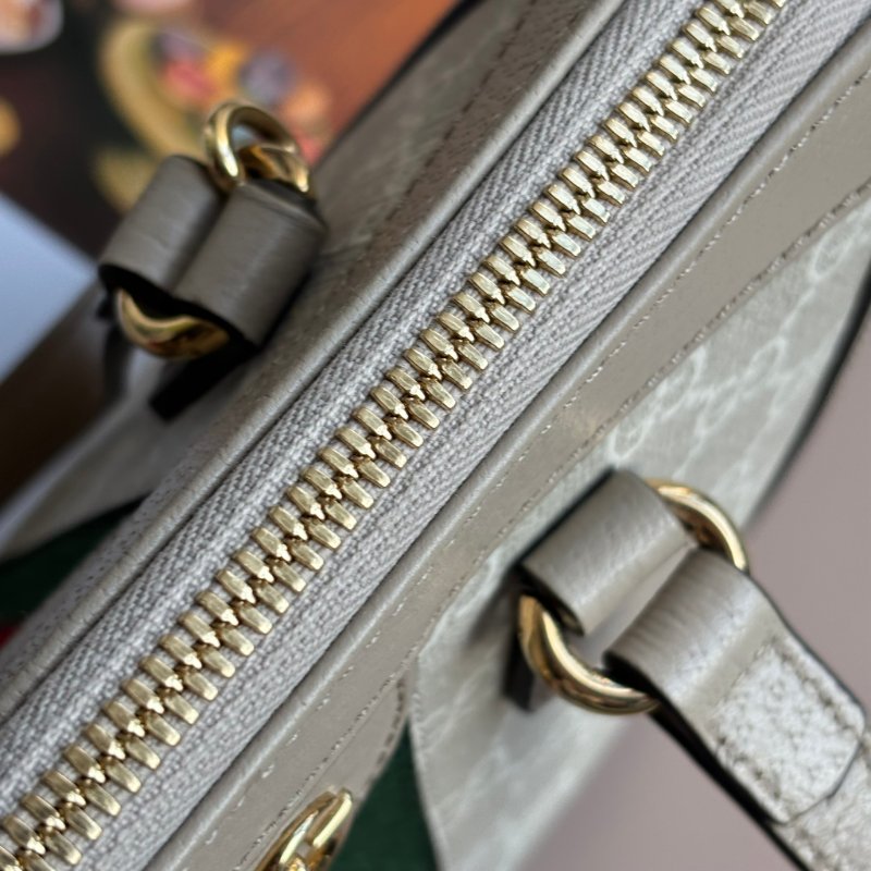 ::GUCCI:: 547551白色GG Supreme紅綠織帶手提兩用方包(小)-20