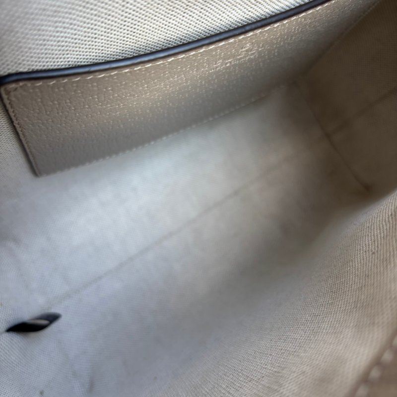 ::GUCCI:: 547551白色GG Supreme紅綠織帶手提兩用方包(小)-23