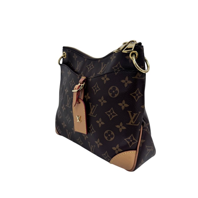 【LOUIS VUITTON】Monogram 棕色 Oden PM 牛角包 金扣新款-2