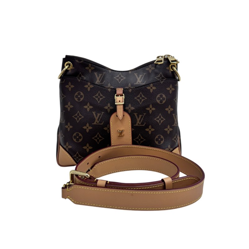 【LOUIS VUITTON】Monogram 棕色 Oden PM 牛角包 金扣新款-3