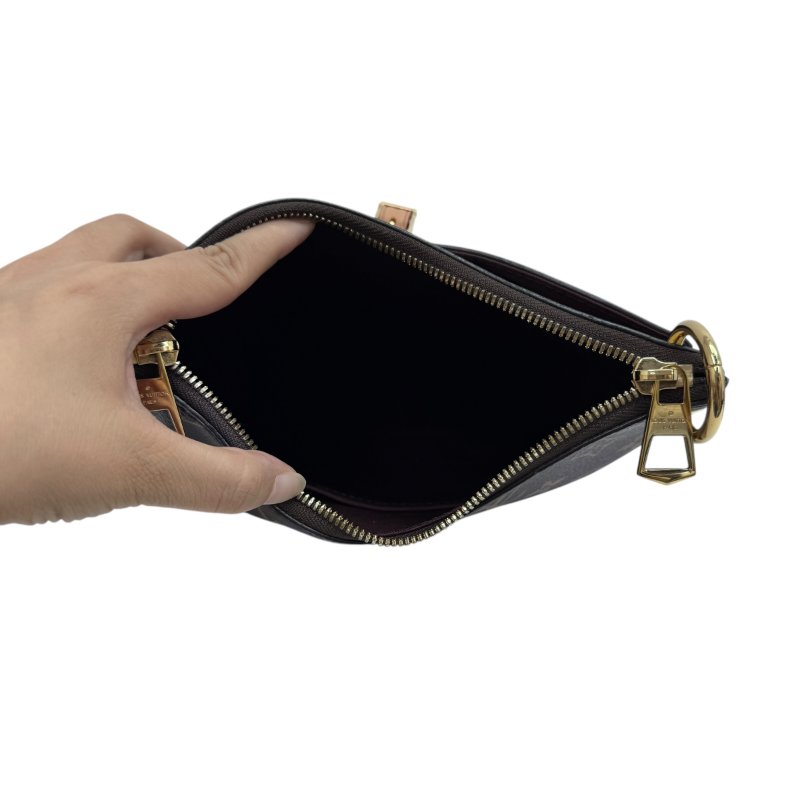【LOUIS VUITTON】Monogram 棕色 Oden PM 牛角包 金扣新款-12
