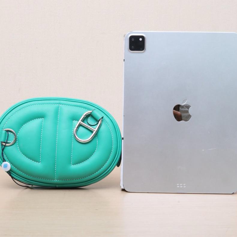 HERMES(愛馬仕) Roulis 豬鼻子 in the loop 腰包 6W薄荷綠拼P3北方藍 Swift皮 Z刻 銀扣-2