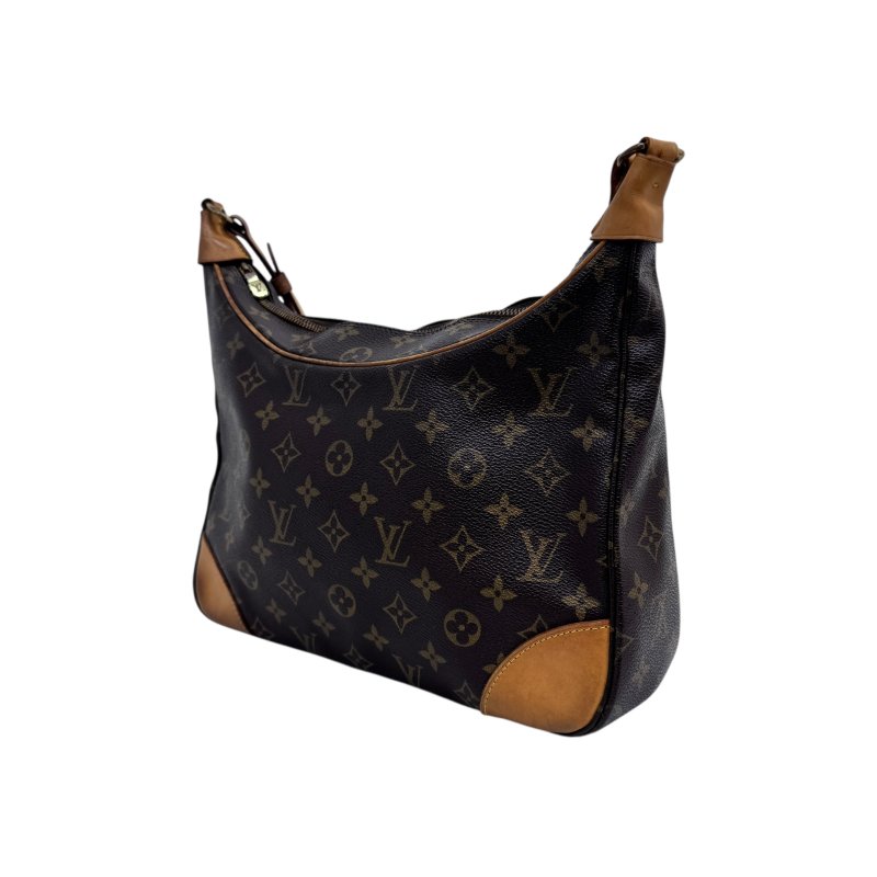 【LOUIS VUITTON】Monogram 啡色老花 Boulogne 牛角包 金扣 中古款-2