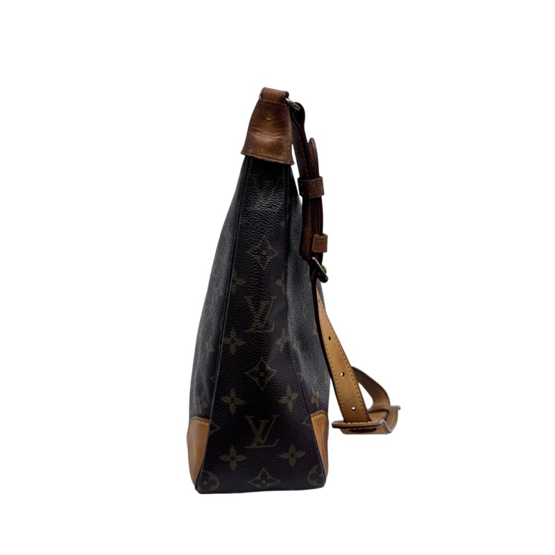 【LOUIS VUITTON】Monogram 啡色老花 Boulogne 牛角包 金扣 中古款-14