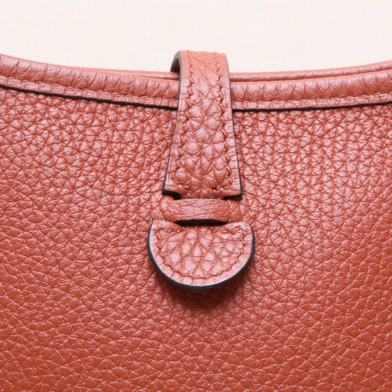 HERMES(愛馬仕) Evelyne Mini 16 5F南瓜色 TC皮 Z刻 銀扣-5