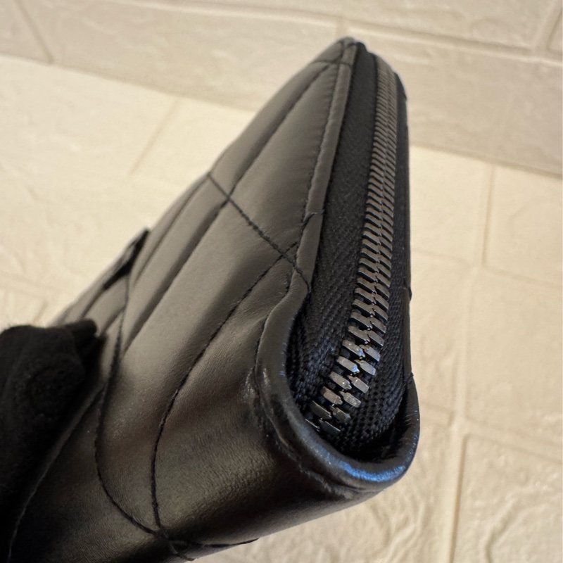 Balenciaga黑菱格B logoㄇ拉長夾-9