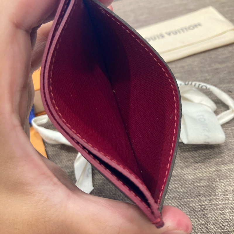 Louis Vuitton 路易威登 經典老花配桃色 卡片套 名片 二手商品-6