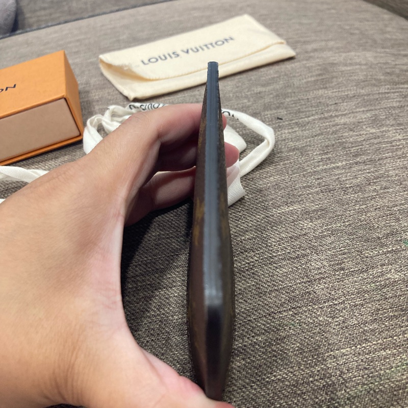 Louis Vuitton 路易威登 經典老花配桃色 卡片套 名片 二手商品-10