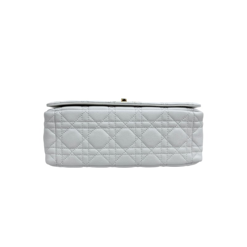 【DIOR】Miss Caro 中號 白色 Calfskin 牛皮 金扣肩背包 62-MA-1223(二手)-3