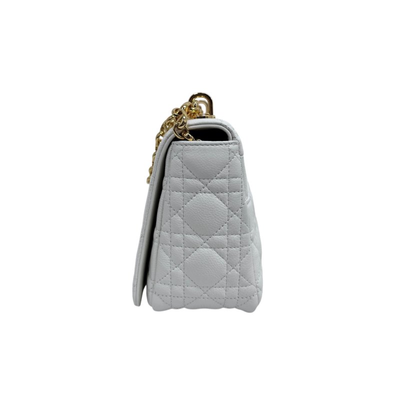 【DIOR】Miss Caro 中號 白色 Calfskin 牛皮 金扣肩背包 62-MA-1223(二手)-8