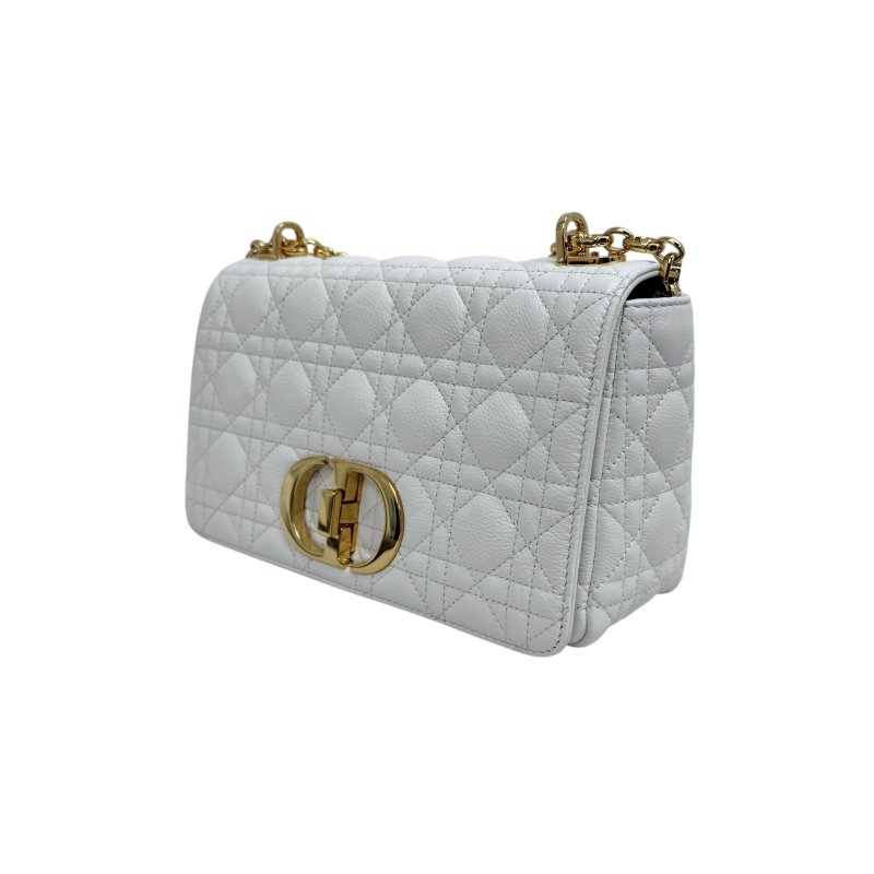 【DIOR】Miss Caro 中號 白色 Calfskin 牛皮 金扣肩背包 62-MA-1223(二手)-14