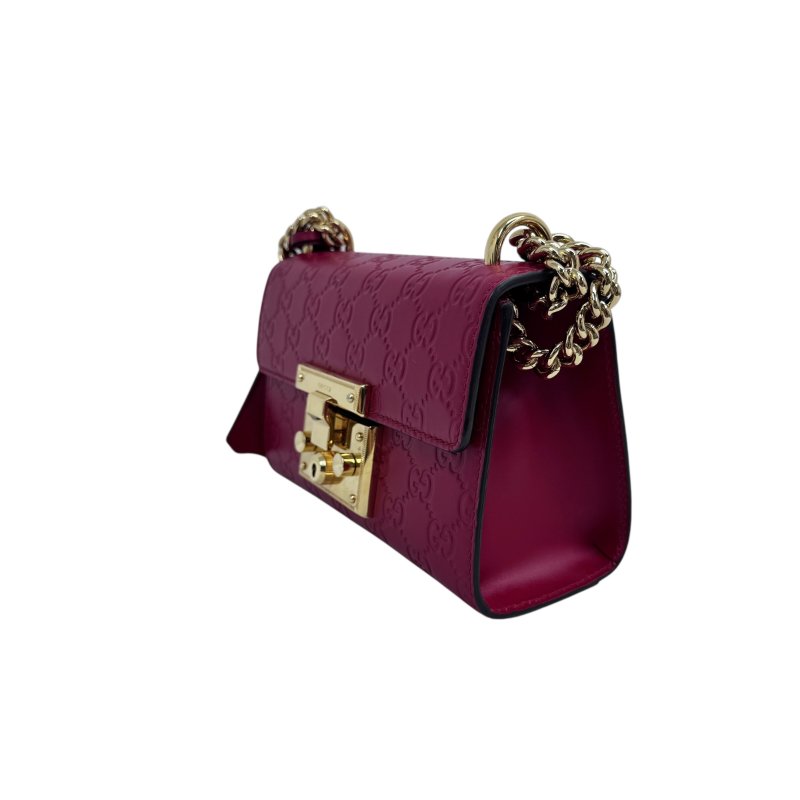 【GUCCI】紅色 Calfskin 牛皮 Shoulder Bag 單肩包 金扣款 409487 A027000030（二手）-2