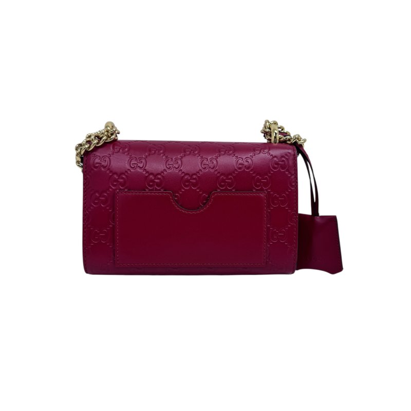 【GUCCI】紅色 Calfskin 牛皮 Shoulder Bag 單肩包 金扣款 409487 A027000030（二手）-11