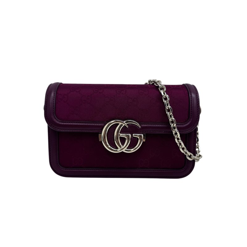 【GUCCI】GG Supreme Go 紅色鏈條單肩包 金扣款 型號 826761(二手)-10