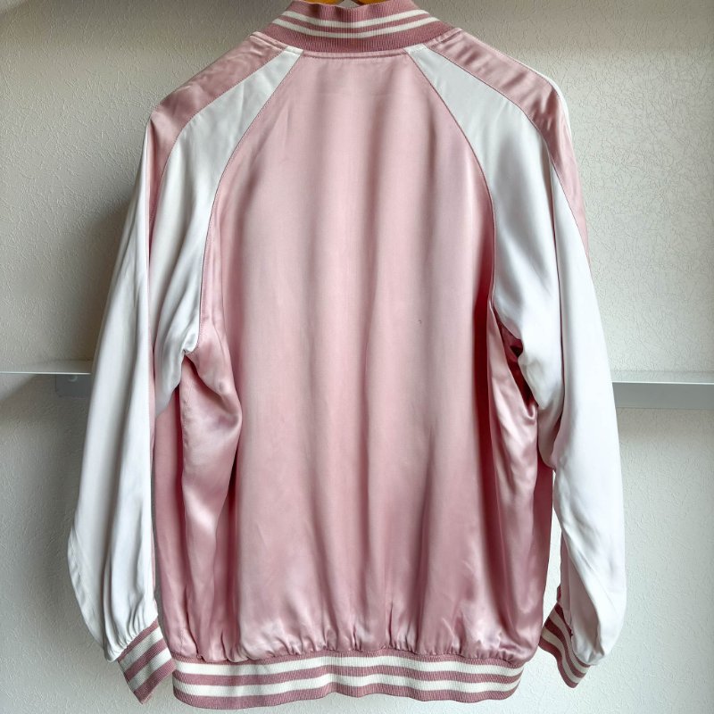 :: SAINT LAURENT :: PINK Bomber Jacket 粉色飛行外套 風衣 棒球外套絲質-1