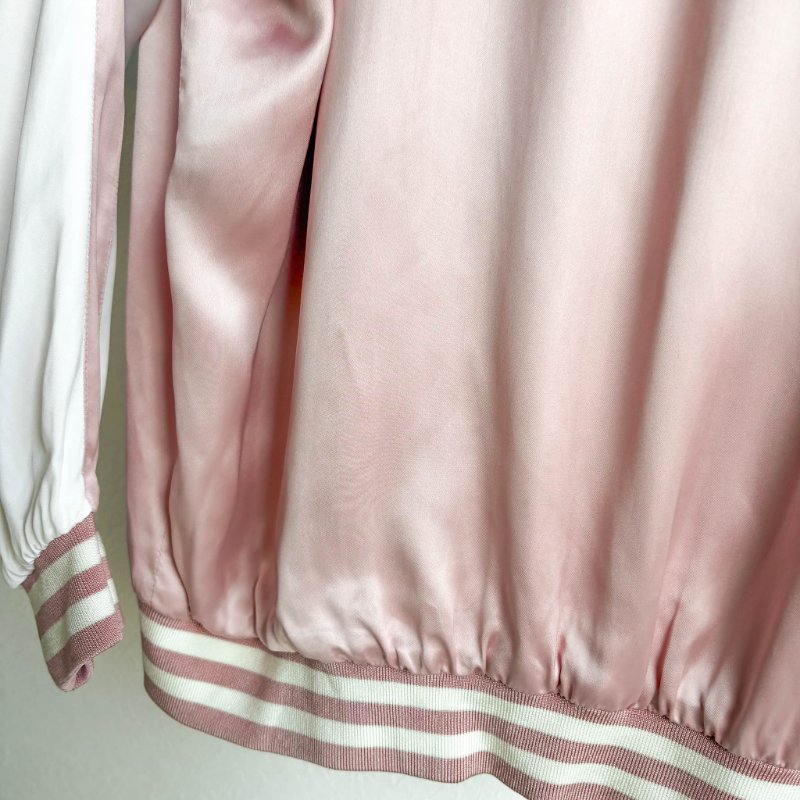 :: SAINT LAURENT :: PINK Bomber Jacket 粉色飛行外套 風衣 棒球外套絲質-5