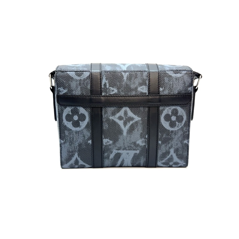 LV 黑灰帆布叢林系列Trunk斜背郵差包 M57271-1