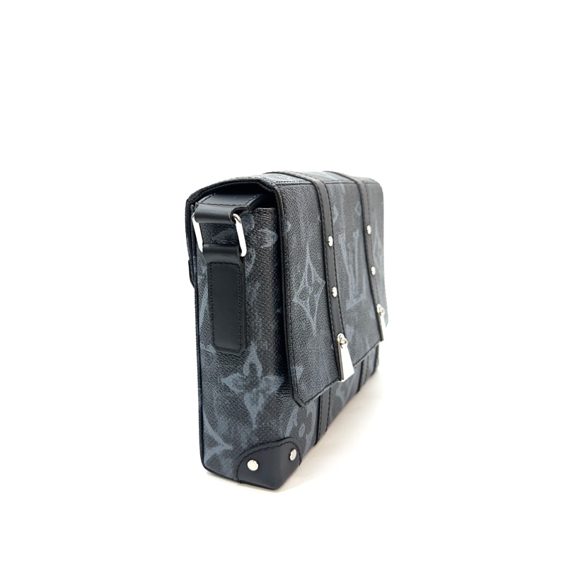 LV 黑灰帆布叢林系列Trunk斜背郵差包 M57271-2