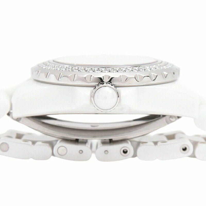 香奈兒女士手錶,J12,日期,33 毫米,雙鑽錶圈,電池供電,白色錶盤,CE,香奈兒,H0967-4