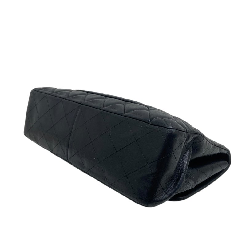 【CHANEL】Jumbo CF30 黑色 Lambskin 銀扣 經典口蓋包 Classic Flap（二手）-6