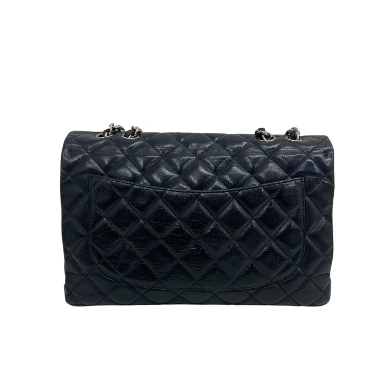 【CHANEL】Jumbo CF30 黑色 Lambskin 銀扣 經典口蓋包 Classic Flap（二手）-11