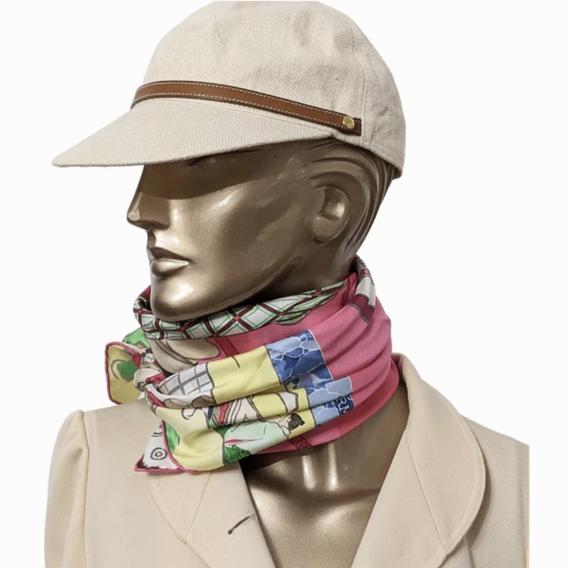 全新 HERMÈS 愛馬仕 Les Artisans d' Hermès "愛馬仕工匠" 90方巾-4