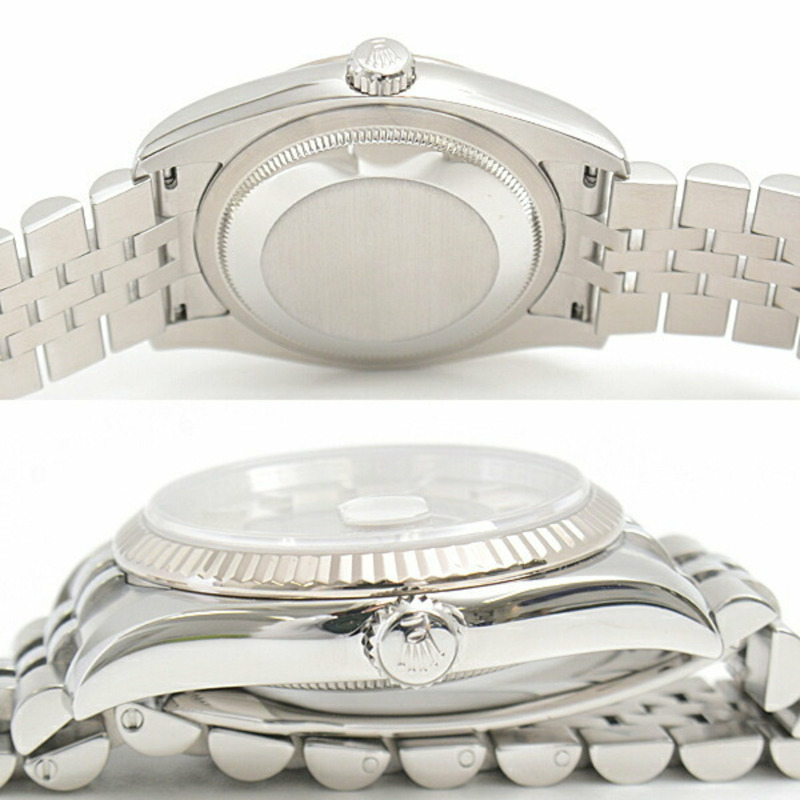 勞力士手錶男式 Datejust 自動 Z 系列灰色 x 銀色錶盤 SS 白金勞力士 116234-4