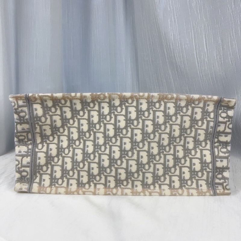 98新迪奧/Dior 灰色托特，大容量老花刺繡-9